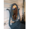 Image 9 : Painted Wood Dresser with Oval Mirror and Brass Handles