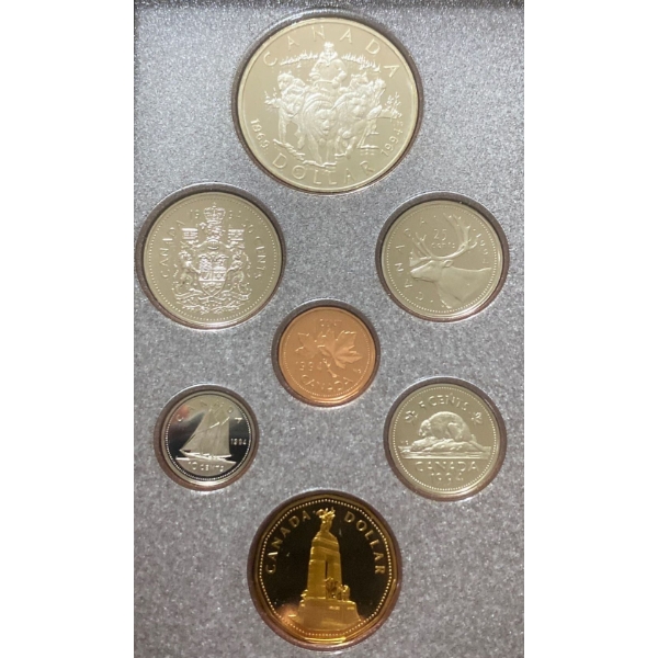 1994 Canadian Proof Set With Sterling Silver Dollar 25.175 Grams