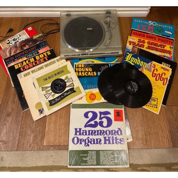 Pioneer Turntable w/ Vintage Vinyl Selection - Mixed Genres Mo.PL-200