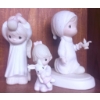 Image 3 : Precious Moments Figurines, Nativity Scene, Snow Globe, and Embroidered Wall Hanging