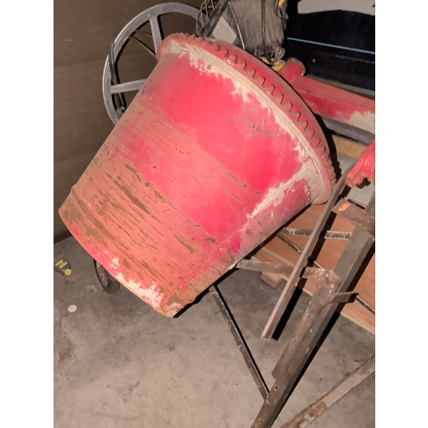 Portable Electric Concrete Mixer - Combines Homogeneously w/ Revolving Drum