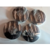 Image 1 : Vintage Chrome Volkswagon Wheel Center Caps - Often Used On Mk1 Models
