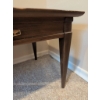 Image 6 : Dark Oak Vintage Coffee Table with Brass Handle Accents