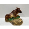 Image 1 : Chalk Canadian Moose Sitting Dish, Missing Antlers 9W