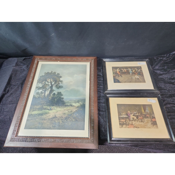 Framed Lithograph and Historical Art