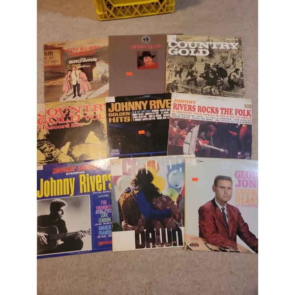 Vinyl Records Collection - Bobby Bare Country Gold Johnny Rivers & More
