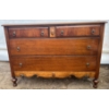 Image 6 : Antique Hardwood 4 Drawer Dresser 48Wx22Dx35H
