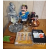 Image 1 : Vintage Decor Including: Bulldog Ashtray, Beam's Poodle Bottle 12 T, Shot Glasses and More!