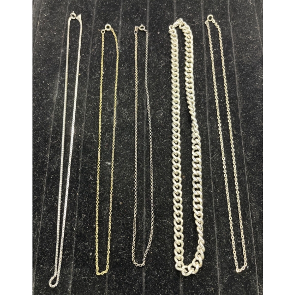 Collection of "Silver" Chain Necklaces