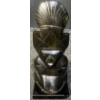 Image 10 : Hand Carved Black Obsidian Aztec Statues- Mexican Made