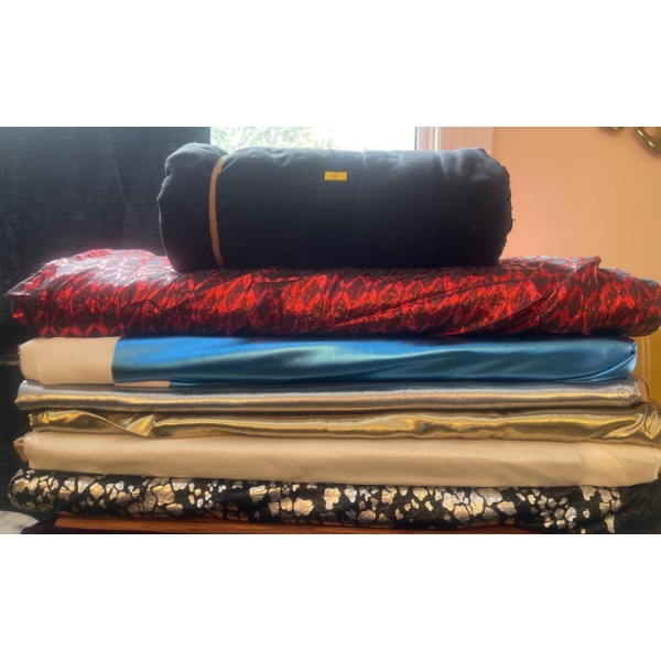 Meters & Meters of Fabric - Assorted Varieties Colors & Styles (6)