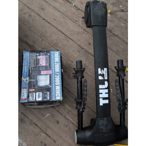 Thule Bike Rack and Champion 2000 lb Winch with Box