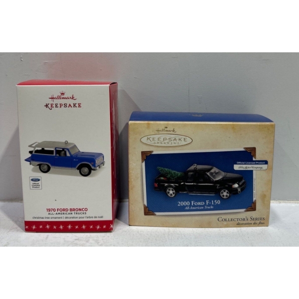 Vehicles- 1970 Bronco, 2000 F-150 Hallmark Ornaments 