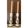 Image 3 : Kaiser Bisque Oblong Vase w/ 2 Italian Porcelain Candlestick Holders & Premium Wax Candles 