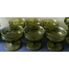 Image 7 : Vintage Indiana Avocado Green Kings Crown Pressed Glass Collection - Thumbprint