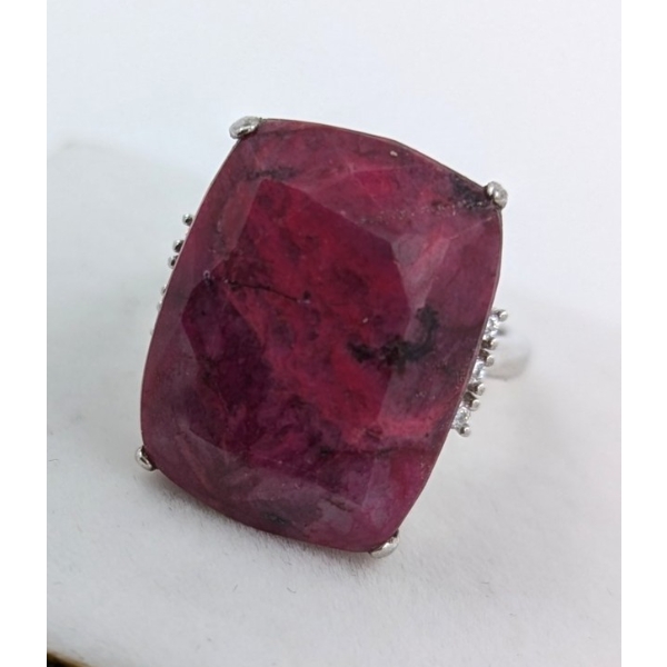 7.27 g Certified Silver Ruby gemstone Ring ($15,772 Appraisal)