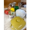 Image 5 : Kitchen treasures Plastic veggie holders onion, pepper, lemon tomato ceramic baking dishes & More