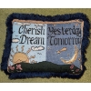 Image 2 : Blue Hand Knitted Wool Cardigan w/Zipper & Decorative Pillow (Size Medium)