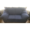 Image 1 :  Upholstered Fabric Navy Blue Love Seat  74w x 39d x35 tall