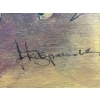 Image 2 : Hitzpa Original Floral Piece 16Wx20H (some damage to the canvas)