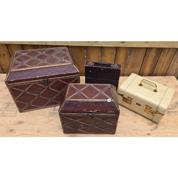 Vintage Suitcases and Decorative Storage Boxes