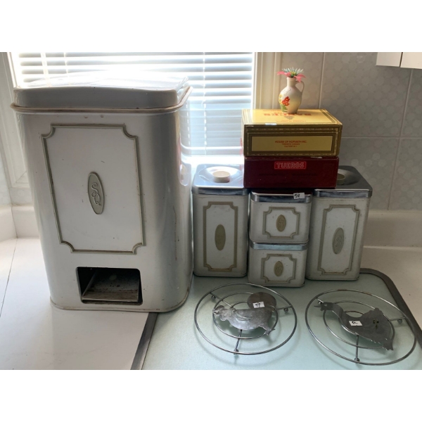 Antique Kitchen Canister Collection & More