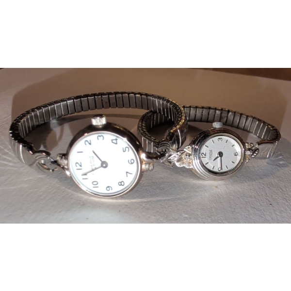 Carvelle & Bulova Vintage Time Pieces (2) Ladies Wrist Watches 