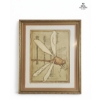 Image 1 : A Detailed Dragonfly Superimposed Over Technical Drawings Or Measurements 18''IN W , 21''IN H