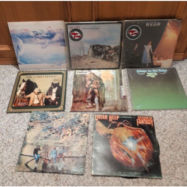 Vintage Vinyl Records - RUSH Uriah Heap & Jethro Tull