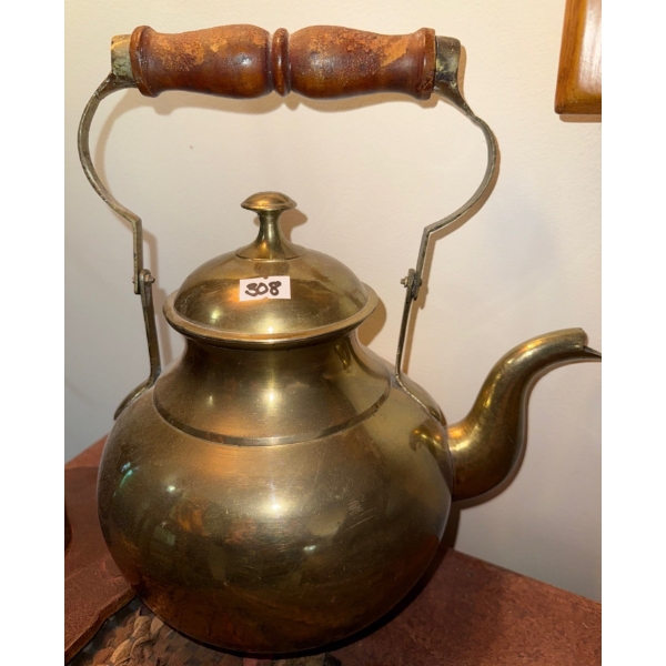 Antique Brass Kettle 8T