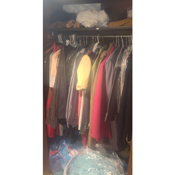 Contents of Closet- Women's Clothing/ Assorted Sizes (7)