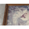 Image 11 : Kriebel & Bates Framed Litho Print of Jesus (17"W x 21"H)  and 2 Ombre Blue Vases