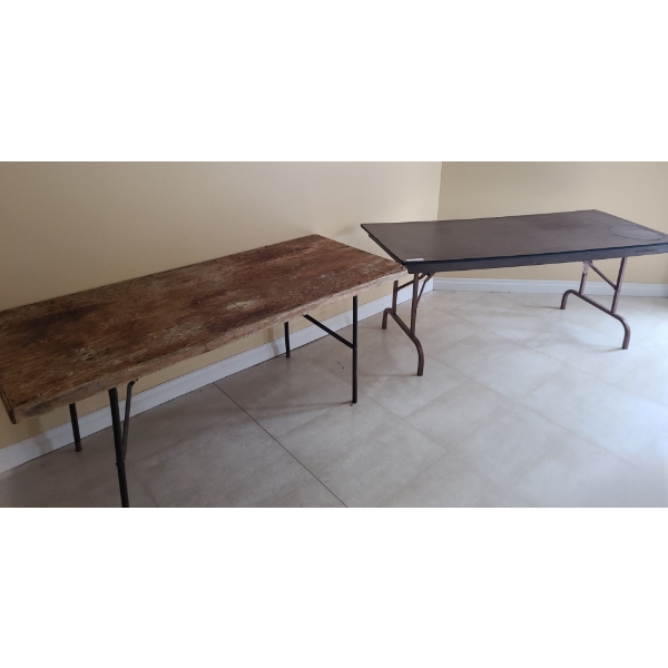 Folding Utility Tables, Wooden & Laminate Tops 72 w, 30 h, 30 d (Both)