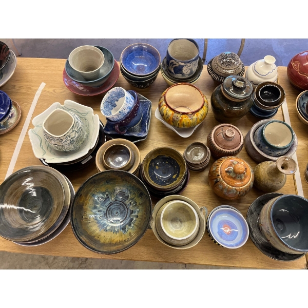 Ceramic bowls plates and vases 