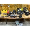 Image 1 : Utility Table w/ Winch, Heaters, Shrinkfast Gun, Shop Vac and More! (8)