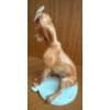 Image 3 : Capodimonte Porcelain Dog with Butterfly  Figurine By G. Calle, 4.5T 