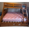 Image 1 : Oak Bunk Beds - Twin On Top Full On Bottom