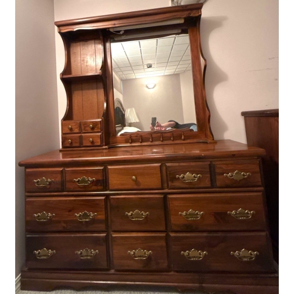 Vintage Dressing Table w/ Mirror 61x18x77