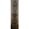 Image 1 : Lisheng Quartz Clock & Pedestal - Clock Has Damage - Pillar Excellent Heavy 54T