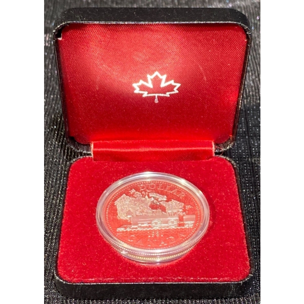 1981 Trans Canada Railway Silver Dollar Coin