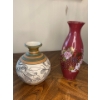 Art Pottery  Asian Red Vase 11T