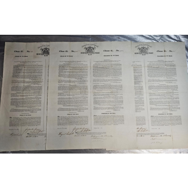 Documents Shown Are Poyaisian Land Grants From The Early 1820s.