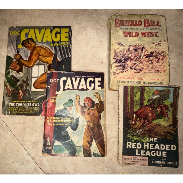 The Red Headed League - Buffalo Bill & Doc Savage Collectible Comic Books 
