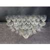 Image 1 : Vintage Etched Crystal Stemmed Glasses and Sherbet Cup