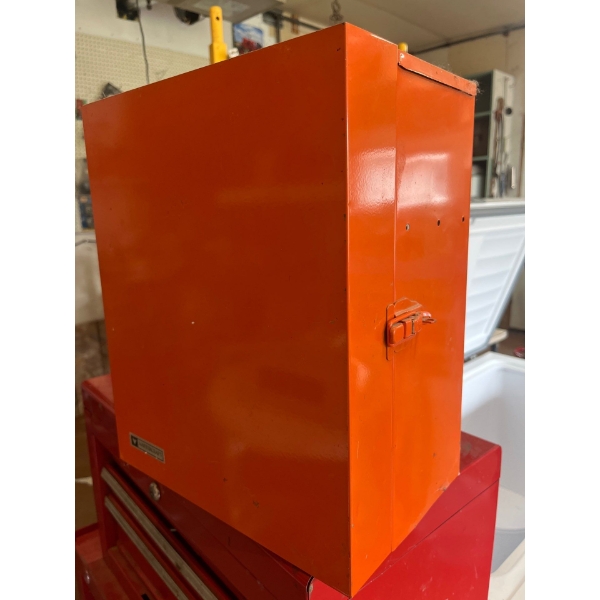  vintage Mastercraft orange bolt bin