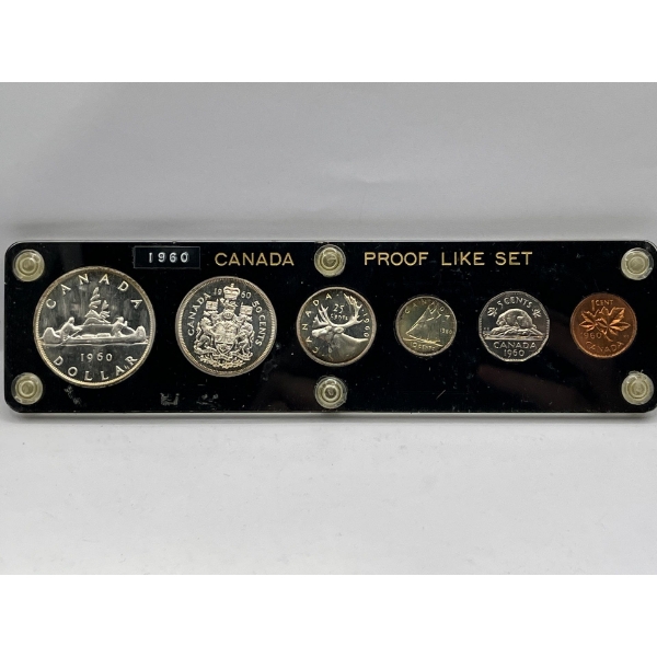 1960 Canadian Uncirculated Coin Set 43g 80% Silver