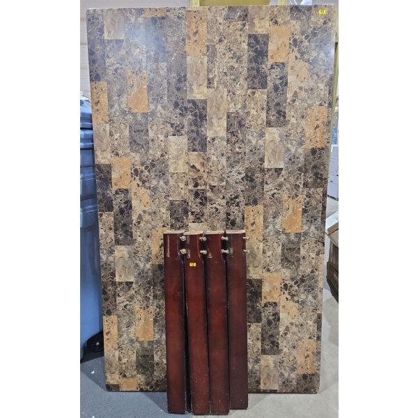 Faux Stone Dining Table (Removable Legs) H-30" W-30" L-60"