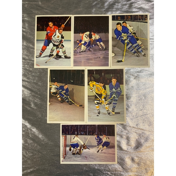 Vintage NHL Hockey Player Cards Featuring Game Action Photography