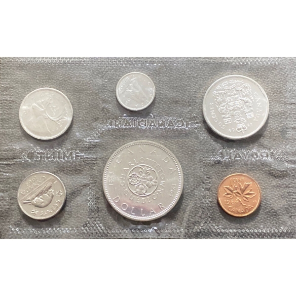 1964 Canadian Uncirculated Coin Set 80% Silver 1.11 Ounces