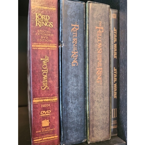 DVD's: The Lord of the Rings, Two Towers, Fellowship of the Ring and Star Wars: Revenge of the Sith